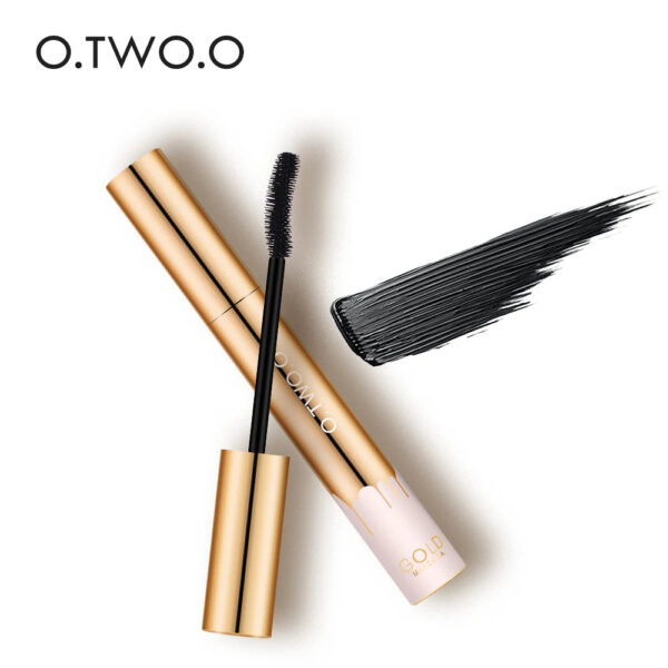 Mascara Alongamento Preto Cílios Extensão Cílios Pincel Beleza Maquiagem Longa Duração Cor Dourada Rímel