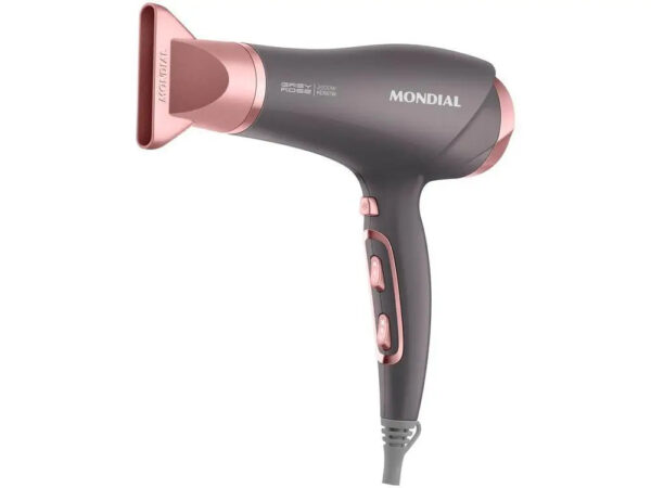 Secador de Cabelo Mondial Keratin Graphite e Rosé-220V