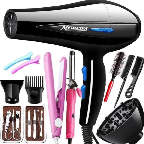 Secador de cabelo profissional 1200W/2200W engrenagem forte potência sopro secador de cabelo escova para cabeleireiro barbeiro salão ferramentas secador de cabelo ventilador