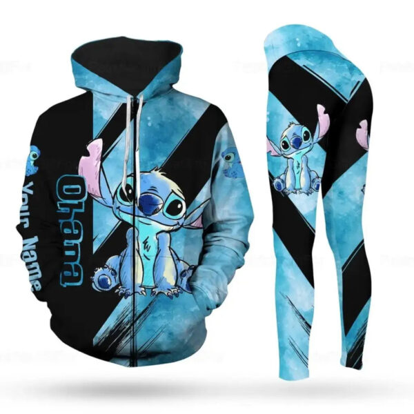 2024 3D Conjunto Feminino Esportes Disney Yoga Sportswear Essencial Com Capuz felpe roupas femininas sudadera inverno roupas coreanas mulheres