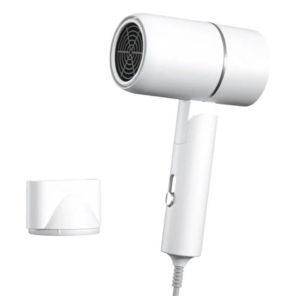 Mini secador de cabelo dobrável 750W com bolsa de transporte Ar quente Anion Hair Care para casa Secador de cabelo de viagem Dormitório Secador de cabelo 220V-240V