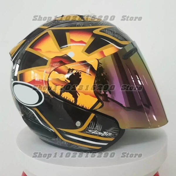 Ram3 Pedrosa Samurai Half Helmet Men and Women Motorcycle Off-Road Summer Helmet Downhill Racing Mountain Cross Casco Capacete