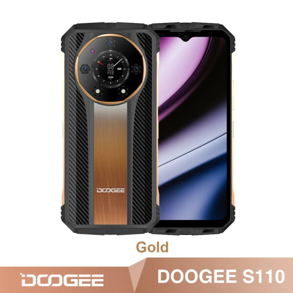 DOOGEE S110 12GB 256GB 6.58” FHD+ 120Hz Screen 10800mAh Battery 66W Fast Charging 50MP Camera Helio G99 Android 13 NFC