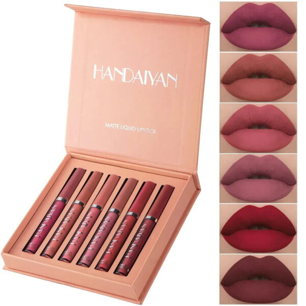 Conjunto de batons líquidos ultra foscos aveludados à prova d'água gloss labial duradouro nude maquiagem kit cosmético